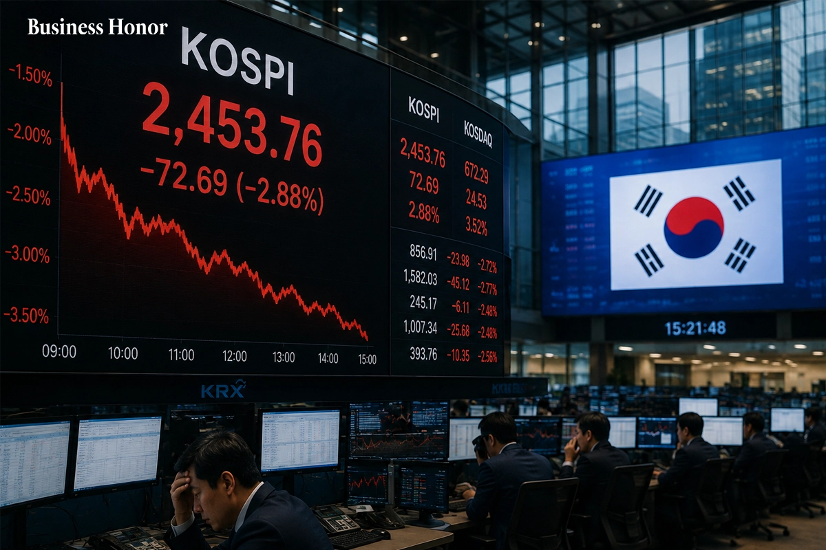  South Korean Stocks Slide 3% as Iran Conflict Sends Markets Lower 